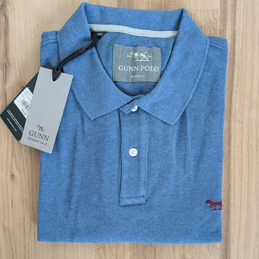 NWT Rodd & Gunn The Gunn Polo Shirt, Sports Fit – Men’s XXL –Regatta Blue